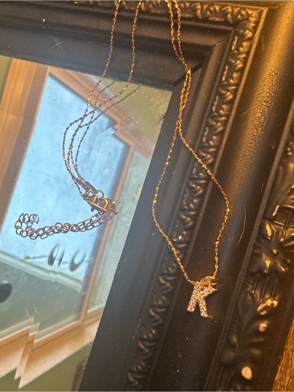 Gold Initial K Pendant Necklace - Women's Jewelry